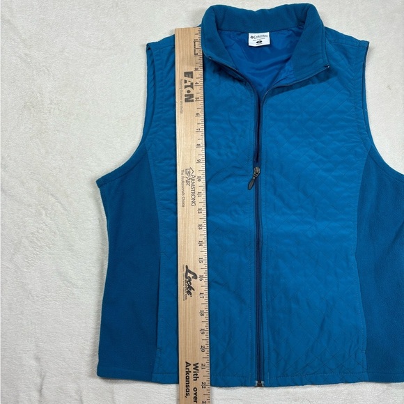 Columbia Vest Women’s Medium Blue Lightweight Fleece Quilted Sportswear Outdoors - Picture 5 of 7